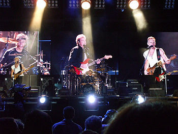 Live image of The Police in concert, 2007-08-05 at Giants Stadium, East Rutherford, New Jersey.