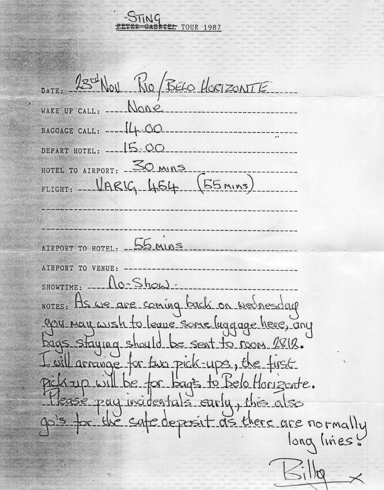 File1987 11 23 Billy Francis Call Sheet Jeffrey Lee Campbell Policewiki