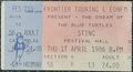 1986 04 17 Sting ticket Tony Davies.jpg
