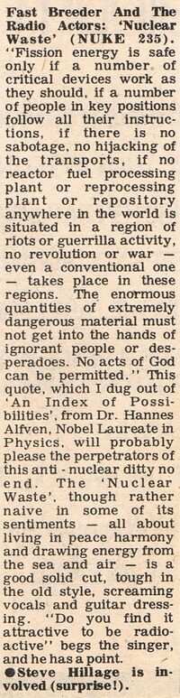1978 05 27 Record Mirror Nuclear Waste review.jpg