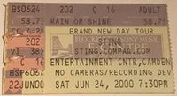 2000 06 24 Sting ticket 2 Jay Matsueda.jpg