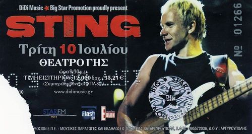 2001 07 10 Sting ticket Vassilis Papadopoulos.jpg